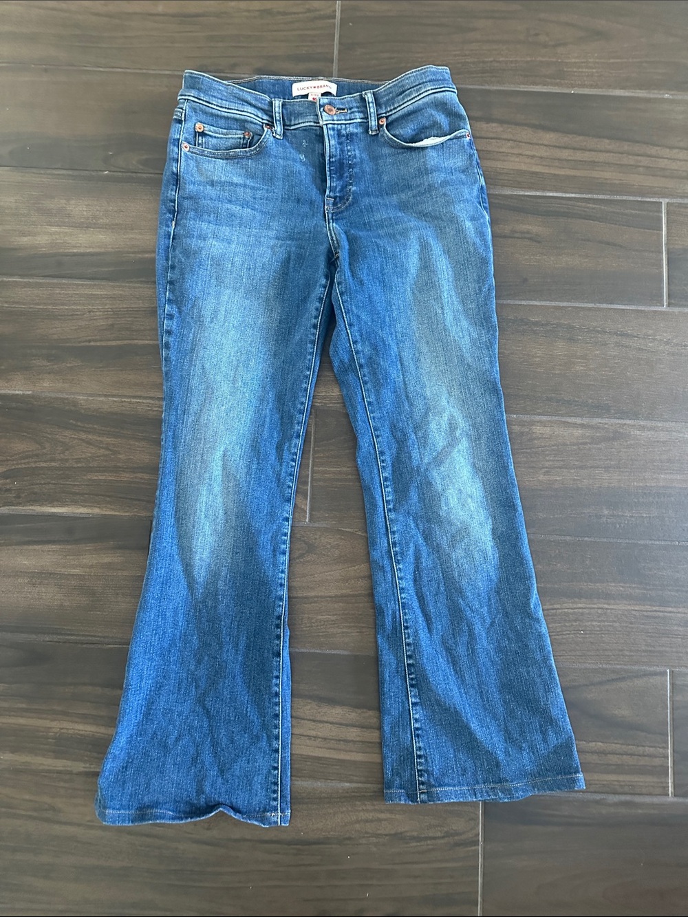 LUCKY BRAND sweet Mid Rise Blue Denim Flare Jeans 6/28